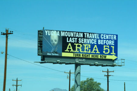 Area 51 Advert, Amargosa Valley Taken From Route 95