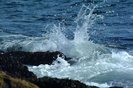 Rocky Headland With A Marvelous View Of The Casco Bay